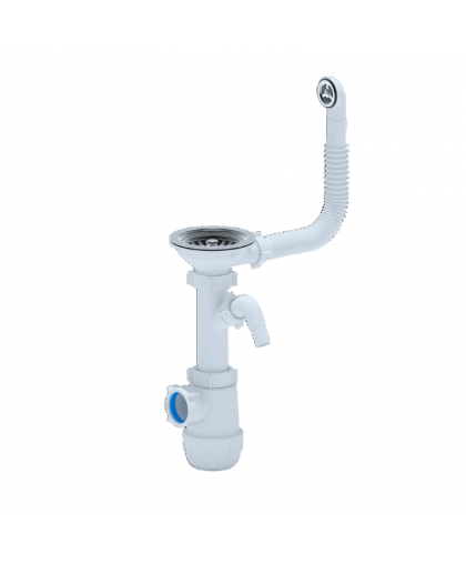 Сифон для мойки 3 1/2"*40 круг.перелив.отв. для с/м винт 40мм А1042S AquaKratos Сифон для мойки 3 1/2"*40 круг.перелив.отв. для с/м винт 40мм А1042S AquaKratos