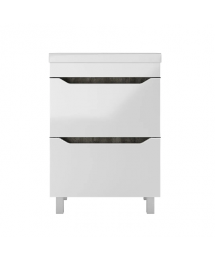 Тумба + Умывальник "Дуэт 60" Бетон