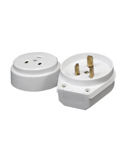 Разъем РШ-ВШ 32А 250В С/У 3-хрожк. карболит белый ОУ Разъем РШ-ВШ 32А 250В С/У 3-хрожк. карболит белый ОУ