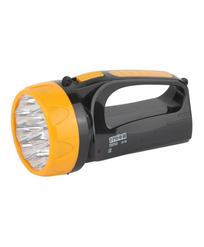 Фонарь-прожектор аккумуляторный TSP10 15LED 2режима ЗУ 200V IP20 ТРОФИ
