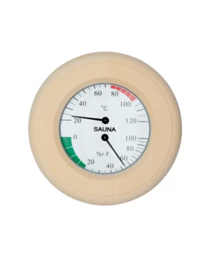 Термометр с гигрометром ТН-10А круг ольха "Банный Эксперт" Термометр с гигрометром ТН-10А круг ольха "Банный Эксперт"