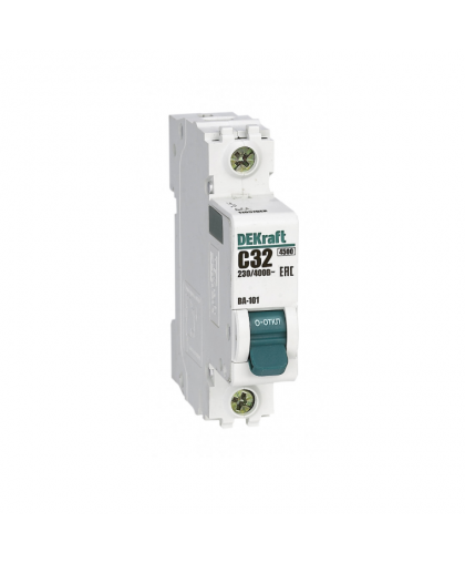 Выключатель автоматический ВА-101 1Р 32А С 4,5кА DEKraft Выключатель автоматический ВА-101 1Р 32А С 4,5кА DEKraft