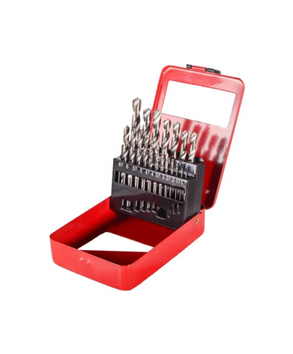 Набор сверел по металлу 1-10мм 19шт HSS ВИХРЬ