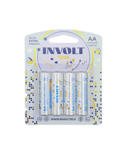 Элемент питания алкалиновая LR6 AA INVOLT TOUS (4шт)