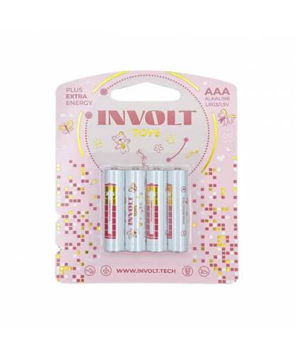 Элемент питания алкалиновая LR03 AAA INVOLT TOUS (4шт)