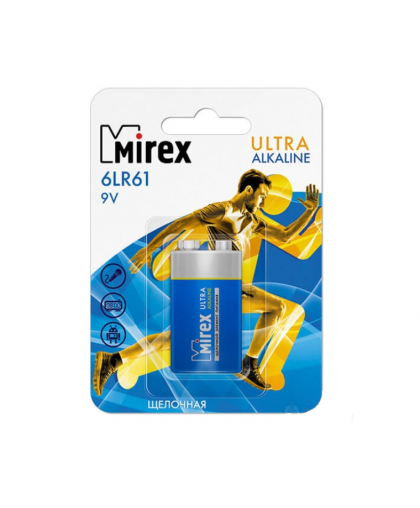 Элемент питания алкалиновая 6LR61 MIREX (1шт)