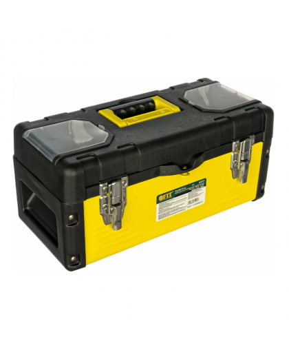 Ящик для инструментов пластиковый 16" (400*200*190мм) металл.замки, стальные стенки FIT