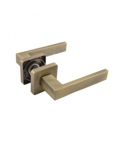 Ручка дверная раздельная SANBERG SQ-236-AB Сентро алюминевая (бронза)