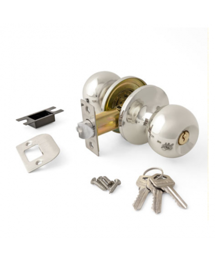 Защелка дверная VAGNER 6072-01- CR (хром) ключ/фиксатор