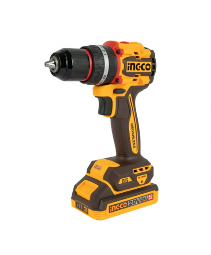 Шуруповерт б/щ ударный 2х2 Ач 20В Ingco CIDLI20558