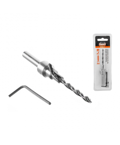 Сверло 7*70мм для мебел.стяжек (конфирматов) GEPARD