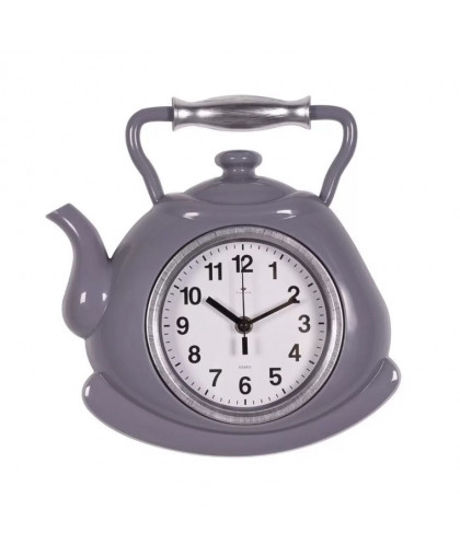 Часы 27*28,5см пластик "Рубин" Чайник корпус серый с серебром 3129-005 Часы 27*28,5см пластик "Рубин" Чайник корпус серый с серебром 3129-005