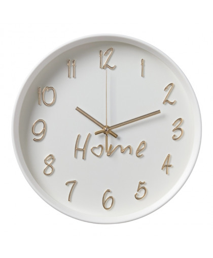 Часы 30см круг пластик "Рубин" Home корпус белый 3014-001 Часы 30см круг пластик "Рубин" Home корпус белый 3014-001