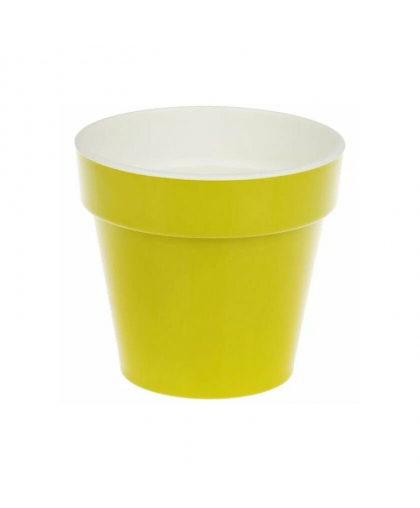 Кашпо пластм. 1,0л со вставкой "Порто" фисташковый