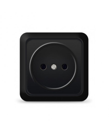 Розетка UNIVersal ОЛИМП 1-местная б/з черный ОП 16А 220В