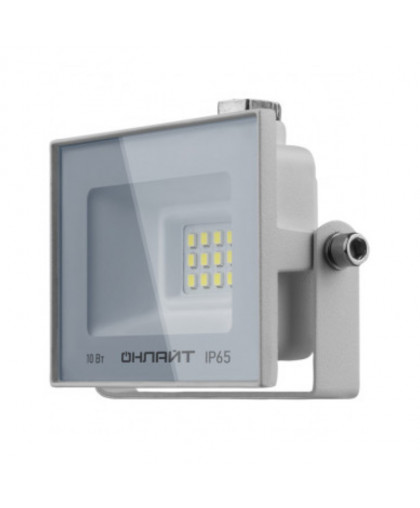 Прожектор светодиод. 10Вт OFL-10-6K-WH-IP65-LED белый ОНЛАЙТ