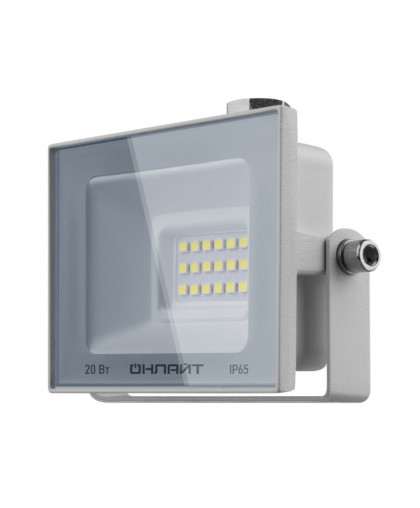 Прожектор светодиод. 20Вт OFL-20-6K-WH-IP65-LED белый ОНЛАЙТ