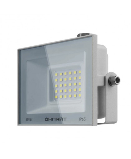 Прожектор светодиод. 30Вт OFL-30-6K-WH-IP65-LED белый ОНЛАЙТ