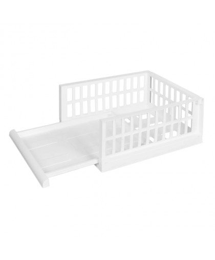 Органайзер с выдвижной полкой на роликах 450*345*180мм белый пластик SMART Органайзер с выдвижной полкой на роликах 450*345*180мм белый пластик SMART