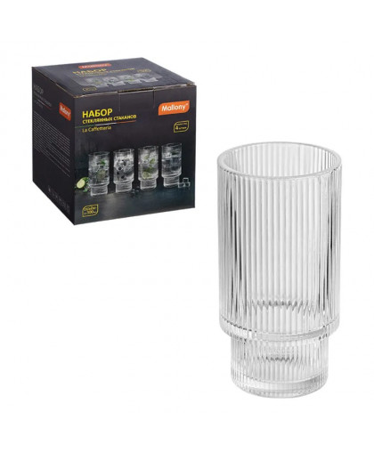 Набор стаканов 300мл боросиликат.стекло La Caffetteria Mallony (4шт)