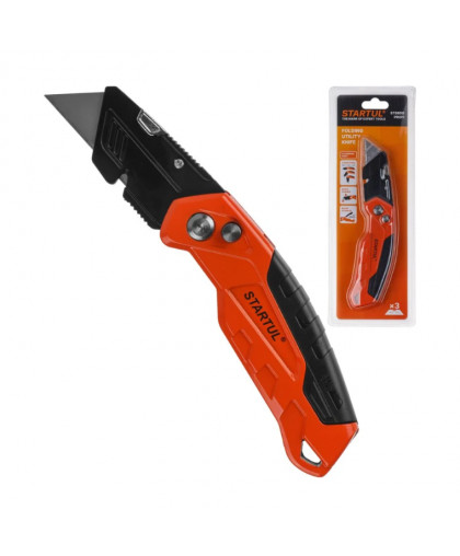 Нож универсальный складной с трапец.лезвием STARTUL PROFI