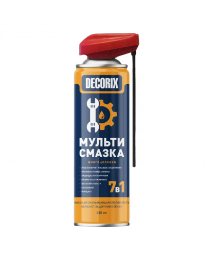 Смазка многофункциональная 7 в 1 DECORIX 335мл Смазка многофункциональная 7 в 1 DECORIX 335мл