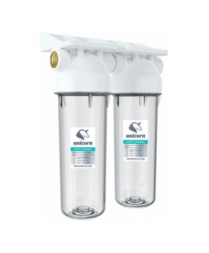 Фильтр Unicorn 10" BB двойной прозрачн.корпус 3/4" АБФ-2.3.4 Фильтр Unicorn 10" BB двойной прозрачн.корпус 3/4" АБФ-2.3.4