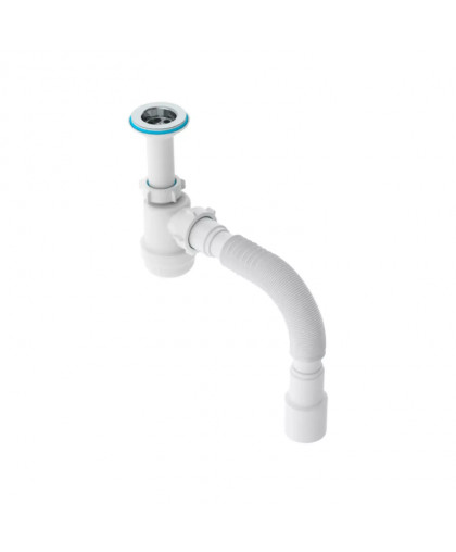 Сифон для умывальника 1 1/4"*40 с удлин.горловиной 40*40/50 винт 80мм С2015 AquaKratos