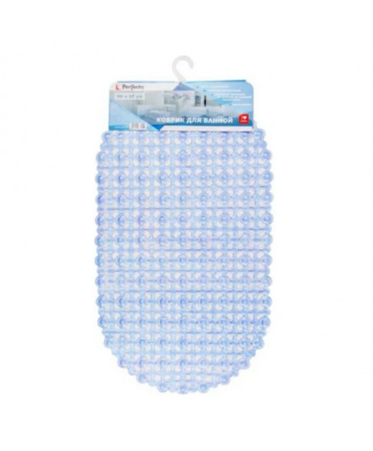Коврик для ванной овал 66*37мм голубой PERFECTO LINEA