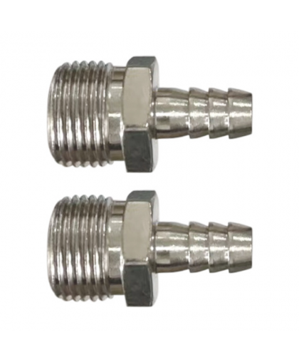 Адаптеры-соединители "елочка" 8мм внеш.резьба 1/4" 2шт FIT