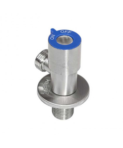 Кран шар. угловой для быт.тех. 1/2"*3/4" НР/НР с отражателем SUS304 TIM