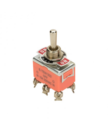 Тумблер двухполюсный 15А 250В ON-OFF-ON E-TEN1322 Тумблер двухполюсный 15А 250В ON-OFF-ON E-TEN1322