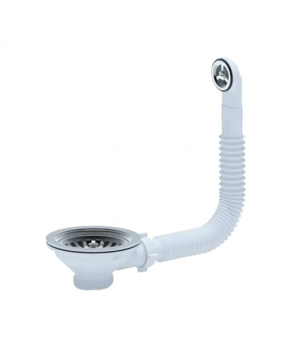 Выпуск для мойки 3 1/2" с круг.переливом винт 40мм N320S AquaKratos