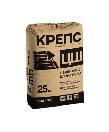 Смесь штукатурная цементная КРЕПС ЦШ 25кг