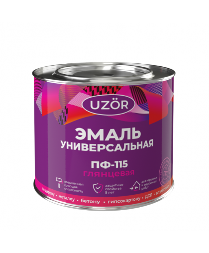 Эмаль ПФ-115 ярко-зеленая 1,8кг УЗОР