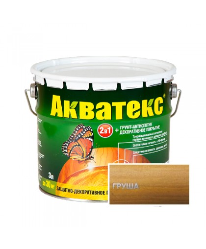Акватекс, защитное текстурное покрытие древесины Груша 3л