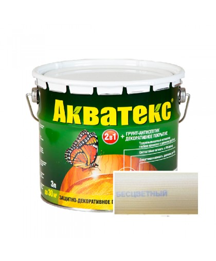 Акватекс, защитное текстурное покрытие древесины Бесцветный 3л