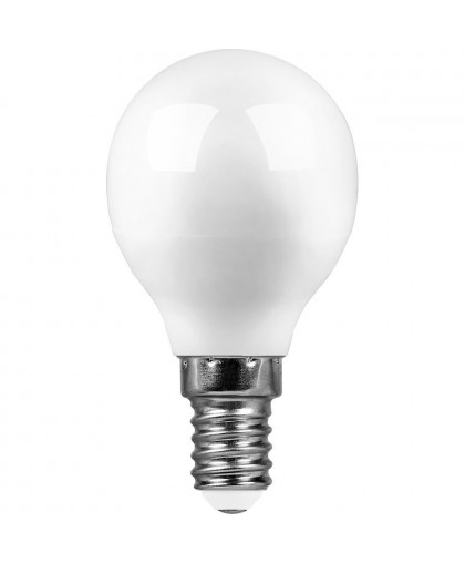 Лампа SAFFIT светодиод. 5Вт Е27 белый матовый шар