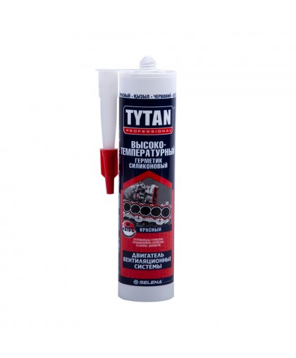 Герметик TYTAN силиконовый высокотемп. для каминов, печей,гриль +260С (красный) 280мл