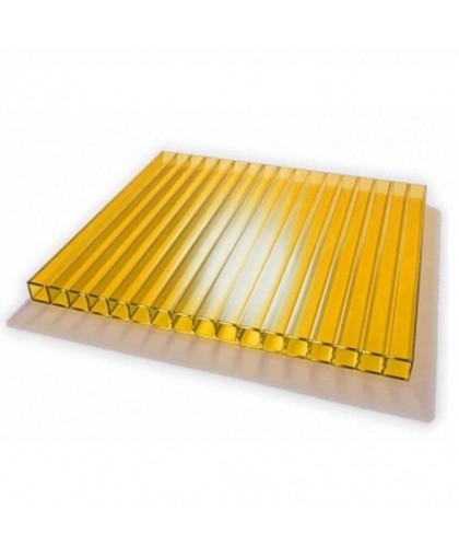 Поликарбонат 4мм 2,1*6м MULTIGREEN желтый (плотность 0,47г/см3)