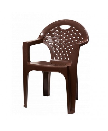 Кресло пластик коричневое М8020