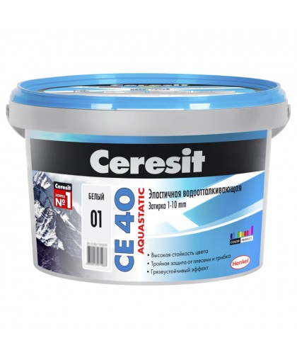 Затирка CERESIT СЕ40 Aquastatic Графит 16 (2кг)