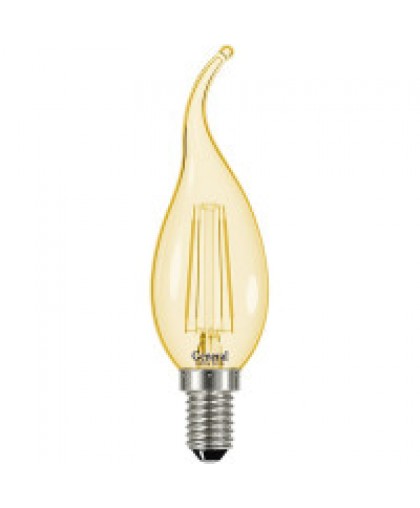Лампа General LOFT свеча на ветру филамент(нитевидная) прозр.8W 6500K Е14 35*118