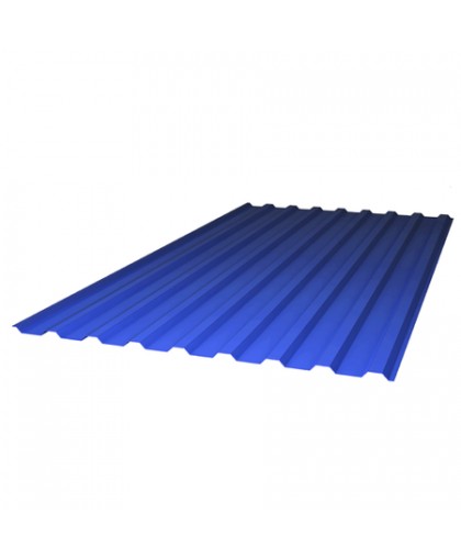 Поликарбонат профилированный 0,8мм*1,05*2м прозрачный синий трапеция (г.Омск)