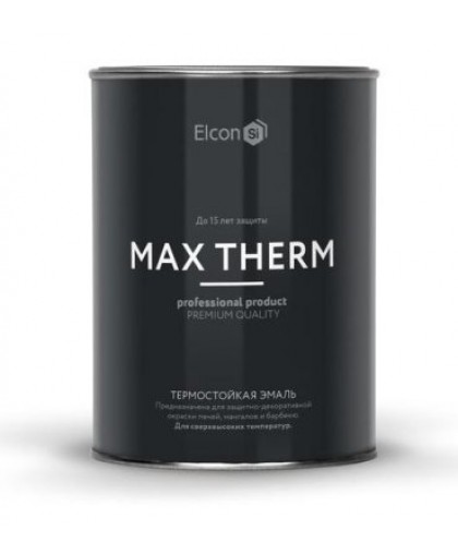 Эмаль термостойкая ELCON MAX THERM коричневая до 400С 0,8кг