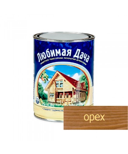 Защитно-декоративное покрытие для древесины алкидное Любимая дача орех 0,75л
