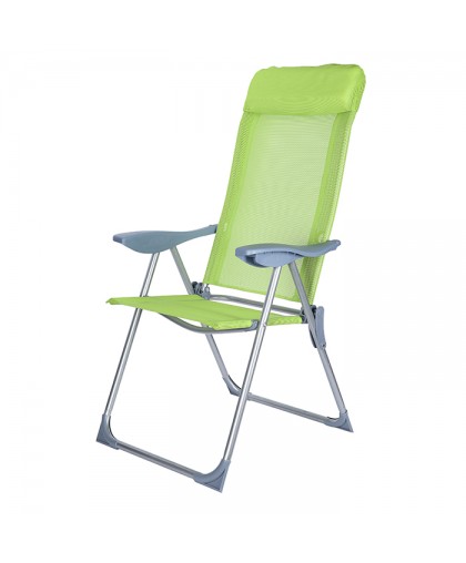 Кресло-шезлонг складное 38*58*110см зеленый Твой пикник