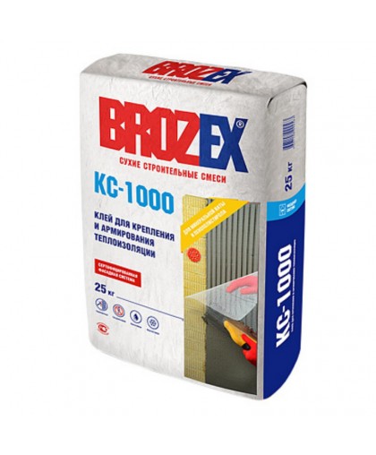 Клей для приклеивания теплоизоляции КС-1000 25,0кг BROZEX